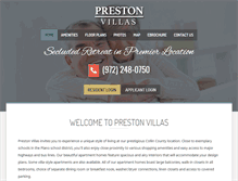 Tablet Screenshot of prestonvillas.com